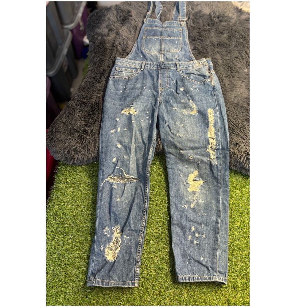 Zara Trafaluc Denimwear Blue Jeans‎ Overalls Womens denim bibs